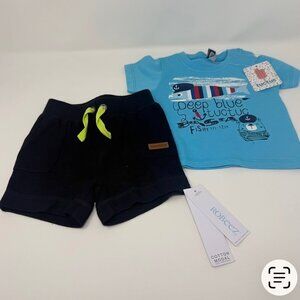 Tuc Tuc & Robeez – Baby Boy Outfit | Aquatic Tee & Cotton-Modal Shorts
